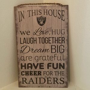 19x12 Las Vegas Raiders family sign/ wall hanging